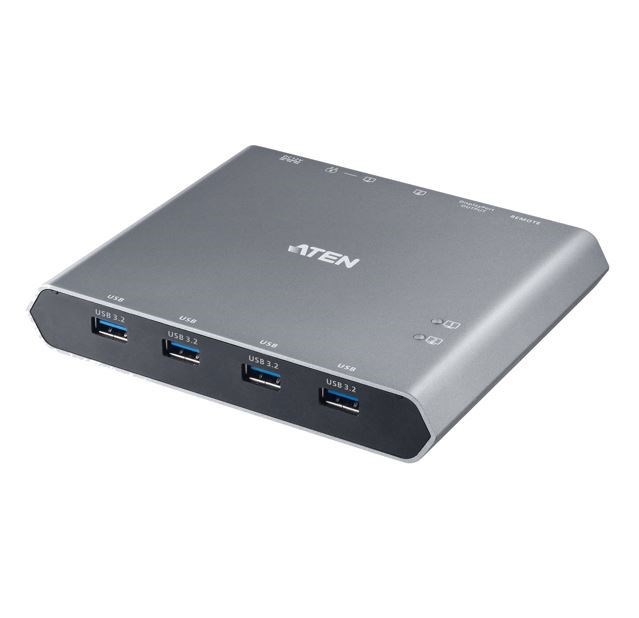 Aten 2-Port 4K DisplayPort Usb-C KVM Dock Switch With Power Pass-Through,