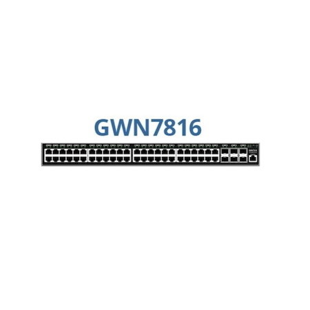Grandstream GWN7816 Enterprise Layer 3 Managed PoE Network Switch, 48 X GigE, 6 X SFP+