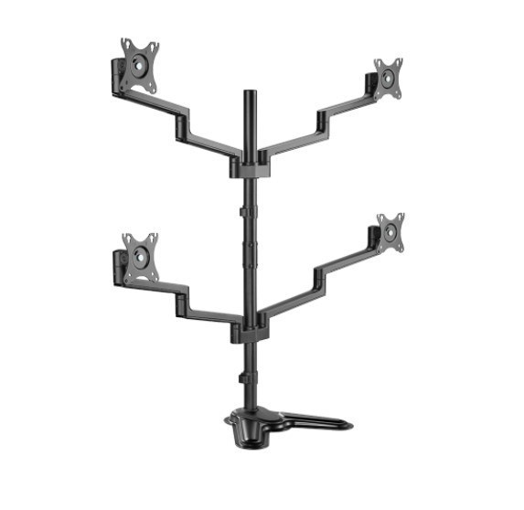 Brateck LDT72-T048 Premium Aluminum Articulating Monitor Stand, From 17'-32', Weight Capacity 6KG, 180° Rotation