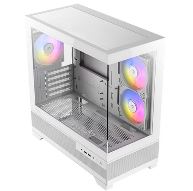 Antec CX500M RGB White Seamless Matx, Itx, Usb-C, Up To 6 Fans. 3 X RGB Included (2X Front Right, 1 X Rear). Gaming Case