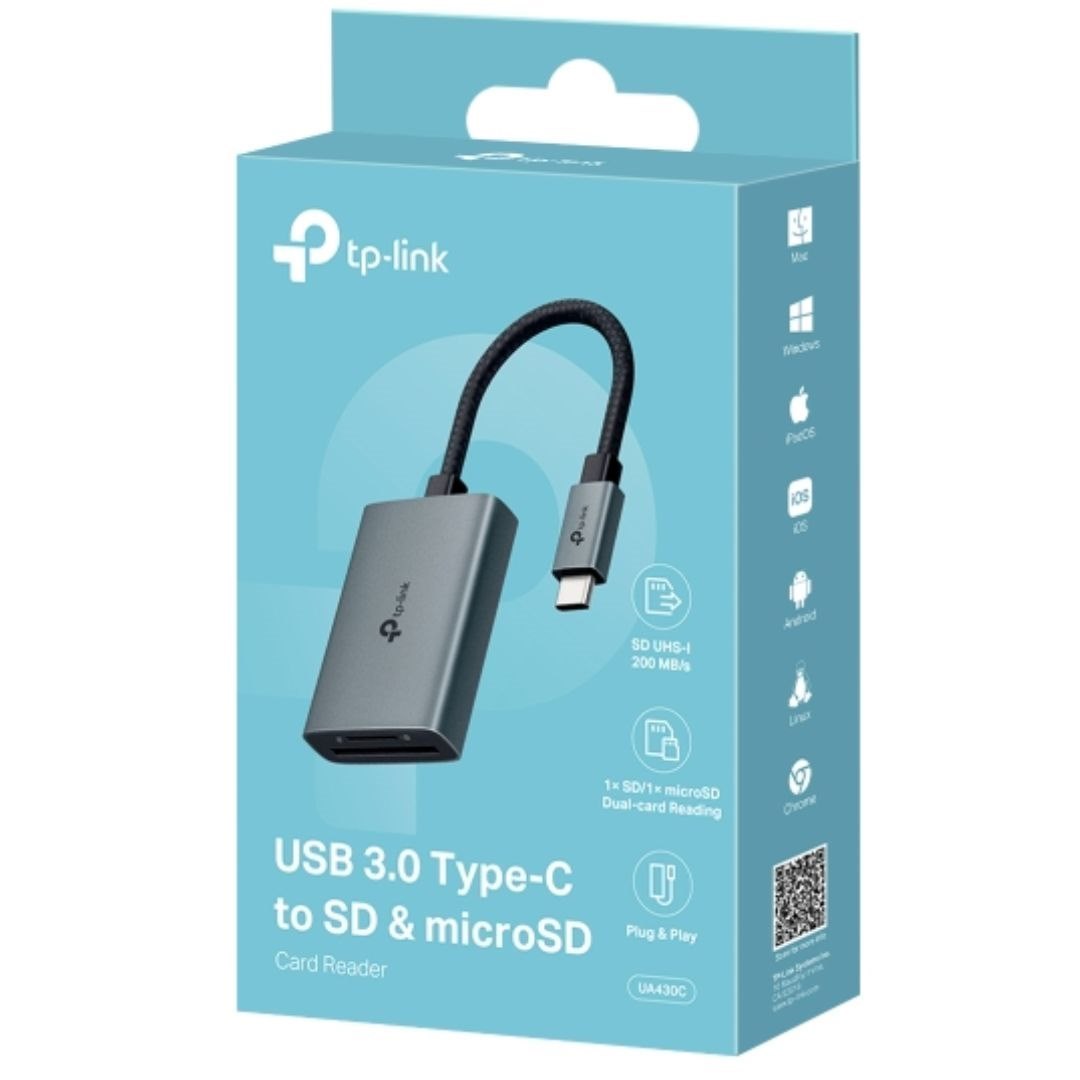 TP-Link Ua430c Usb 3.0 Type-C To SD & microSD 3.0 Card Reader