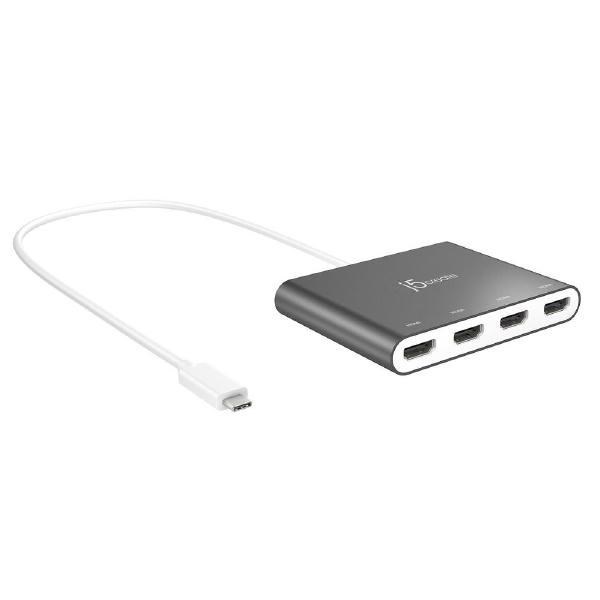 J5create Jca366 Usb-C To 4-Port Quad Hdmi Multi-Monitor Adapter (1 X Usb-C To 4 X Hdmi Max Resolution 1920 X 1080 @ 60 HZ)