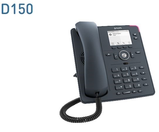 Snom D150 Desk Telephone, PoE, HD Audio, Suitable For Ip Desk Phone, Indoor& Wall Mounting,