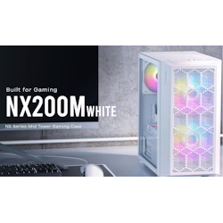 Antec NX200M White M-Atx, Itx Case, Large Mesh Front For Excellent Cooling, Side Window, 1X 12CM Fan Included, Radiator 240MM. Gpu 275MM