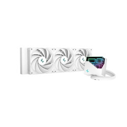 DeepCool LT720 Premium Liquid Cpu Cooler, 360MM Radiator, High-Performance FK120 FDB Fans, Multidimensional Infinity Mirror Block, A-Rgb (White)