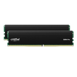 Crucial Pro 64GB (2x32GB) DDR4 Udimm 3200MHz CL22 Black Heat Spreaders Support Intel XMP Amd Ryzen For Desktop PC Gaming Memory