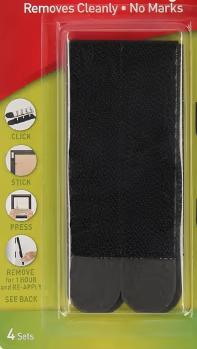 Mini-PC Velcro Mounting Strips - Black (4-pack)