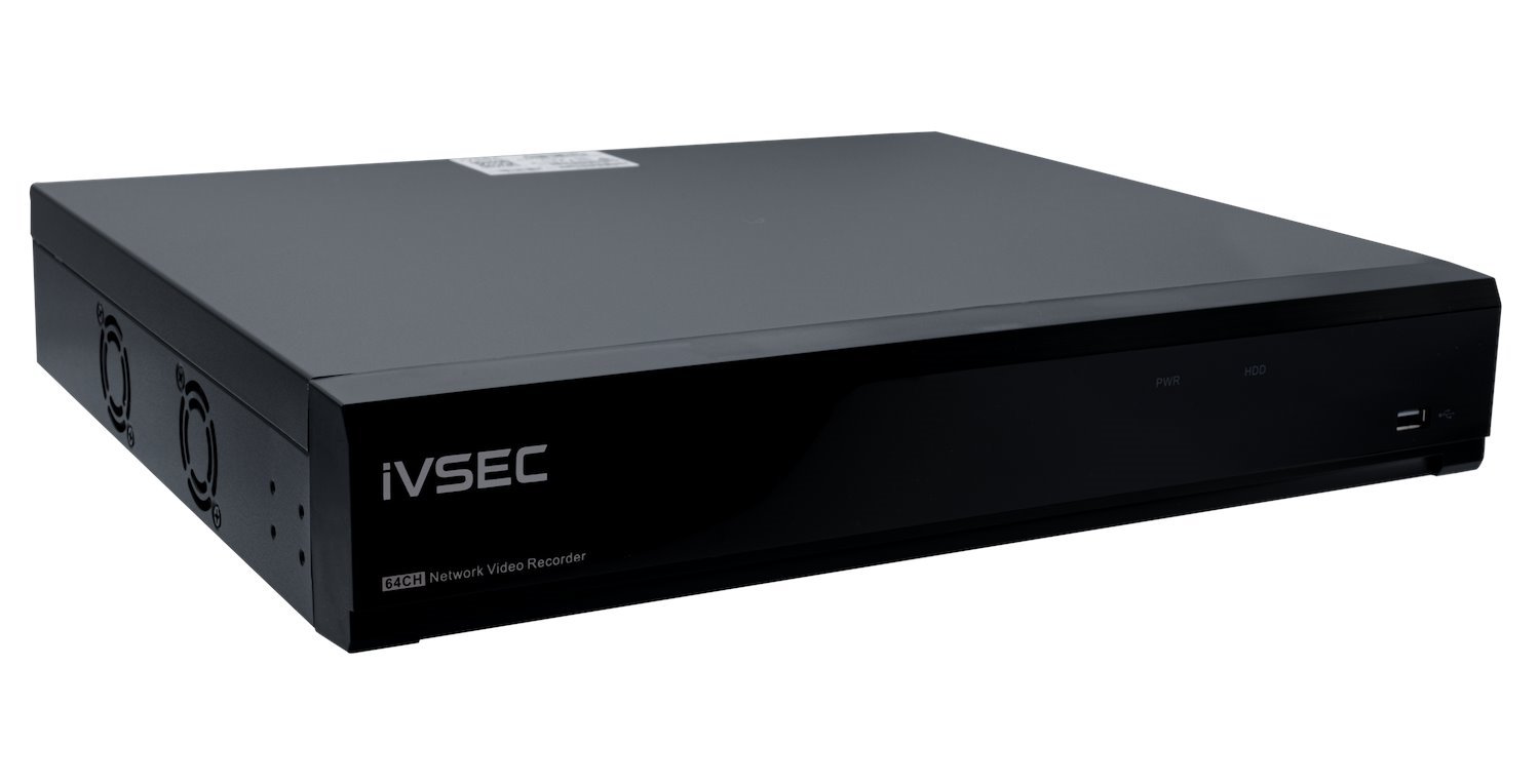 Ivsec Nr6644ex NVR 64Channels 2 Gigabit Ports 4 Bays H265 4K Hdmi Adv Ivs