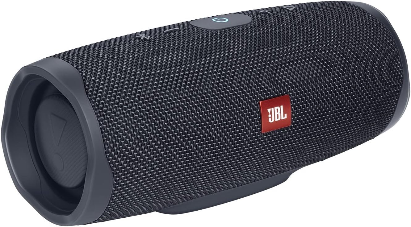 JBL Charge Essential 2 - Portable Waterproof Speaker with Power Bank in Black - Waterproof - 20 Hours Battery Life