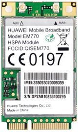 Huawei 3G Int Modem Em770 Internal Mini Pci Card
