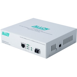 Alloy PoE Pse Gigabit Ethernet Media Converter 1000Base-T To 1000Base-LX (LC), LFP, 10Km