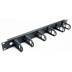 1RU 19" Cable Management Rail - 6 Ring