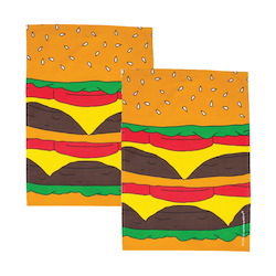 Woouf "Woouf Kitchen Tea Towel Burger - 2PK"