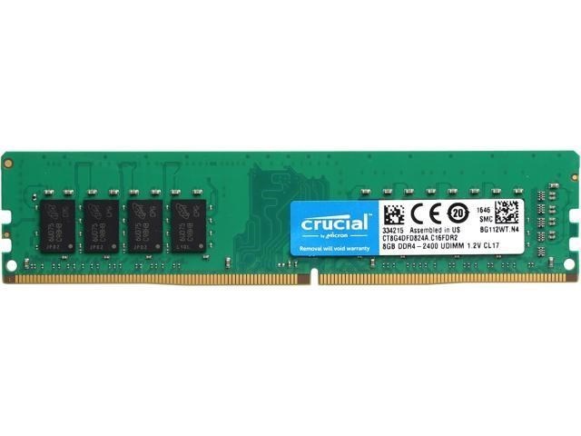 Crucial RAM Module - 8 GB (1 x 8 GB) - DDR4-2400/PC4-19200 DDR4 SDRAM - CL17 - 1.20 V