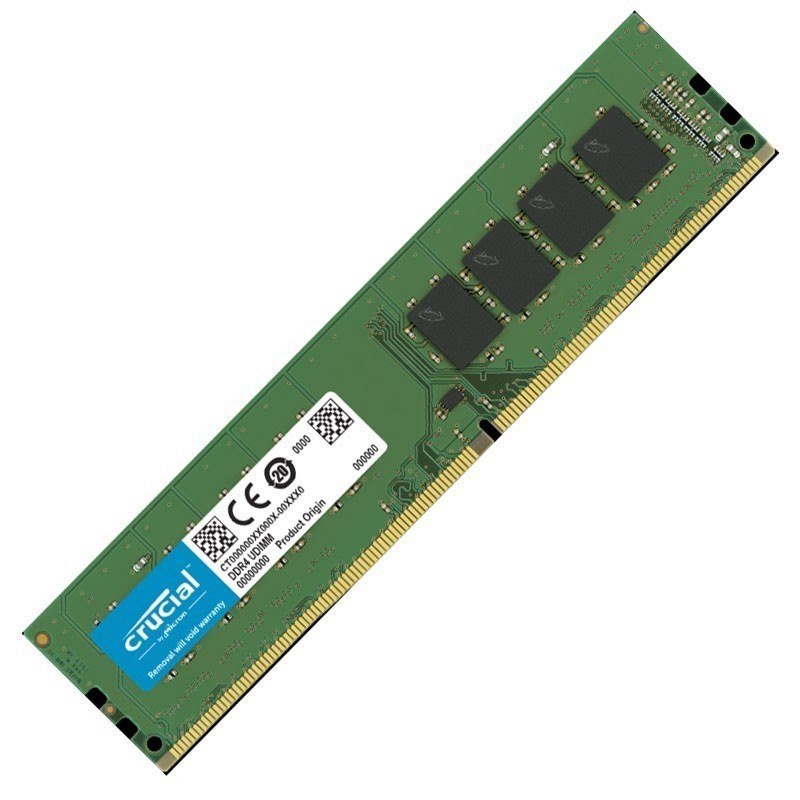 Micron Crucial 8GB DDR4 Desktop Memory, PC4-25600, 3200MHz, Unranked, Life WTY