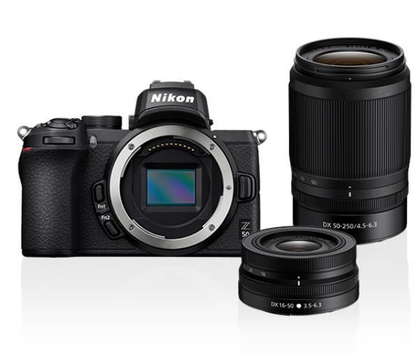Nikon Z 50 + 16-50MM F/3.5-6.3 VR + 50-250MM F/4.5-6.3 VR Twin Lens And Camera Kit