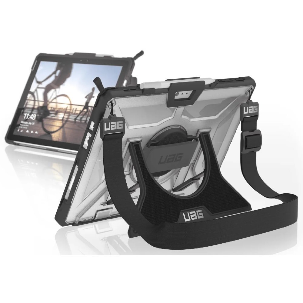 Uag Plasma Surface Pro 7+/7/6/5/4 With Hands & Shoulder Strap Case - Ice(SFPROHSS-L-IC),DROP+ Military Standard, Armor Shell, 360-Degree Rotationa