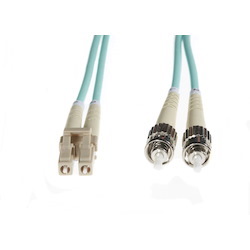 4Cabling 20M LC-ST Om4 Multimode Fibre Optic Cable: Aqua