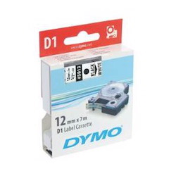 Dymo 12MM D1 Tape/Black On White/12Mm X 7M