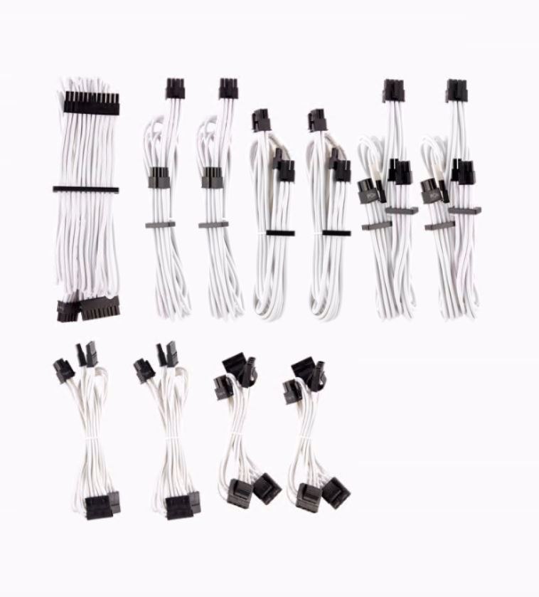 Corsair For Corsair Psu - White Premium Individually Sleeved DC Cable Pro Kit, Type 4 (Generation 4)