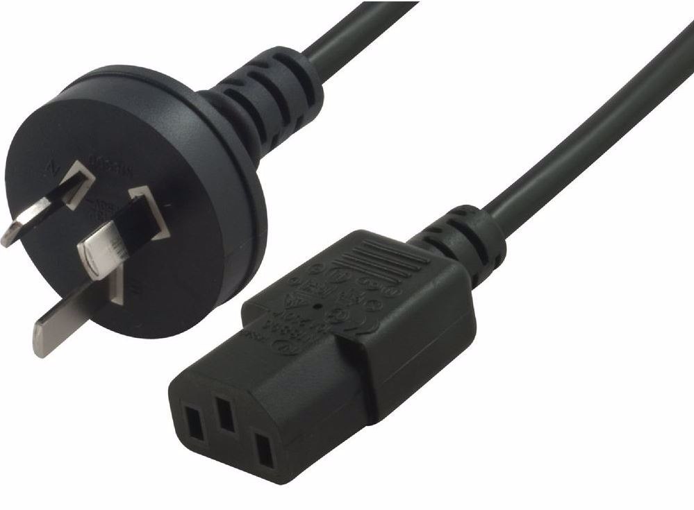 Astrotek Au Power Cable 2M - Male Wall 240V PC To Power Socket 3Pin To Iec 320-C13 For Notebook/AC Adapter Black Au Certified ~Upat-Iec-1.8M