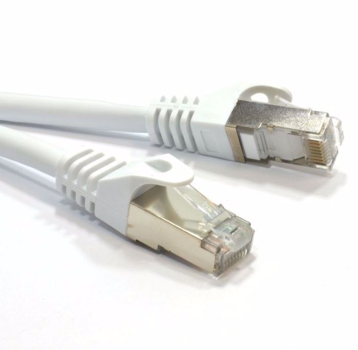 Astrotek Cat6a Shielded Cable 3M Grey/White Color 10GbE RJ45 Ethernet Network Lan S/FTP LSZH Cord 26Awg PVC Jacket