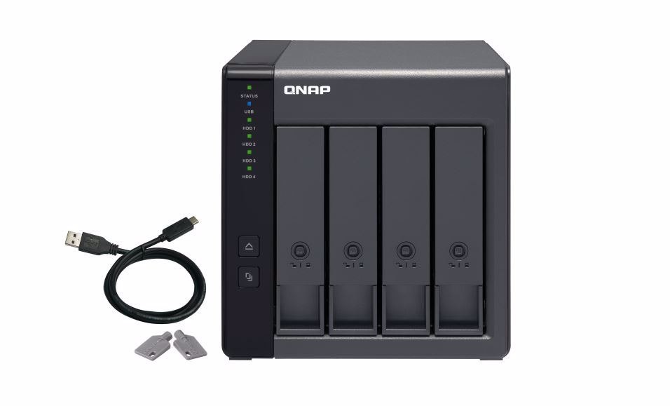 Qnap TR-004, 4 Bay Das(No Disk) Hardware Raid Expansion For Win,Mac,Linux Device, TWR, 2YR,