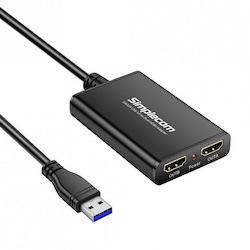 Simplecom Da329 Usb 3.0 Type A To Dual Hdmi Display Adapter For 2 Extended Screens