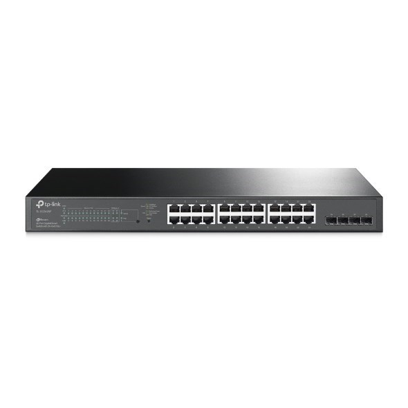 Tp-Link 28-Port Managed Gigabit Switch, GbE(28),POE+(24),SFP(4), 5YR WTY