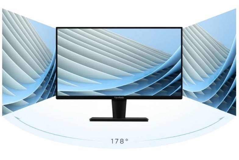 ViewSonic 24' Office Ultra Thin Bezel + SuperClear Ips, 2X Speakers, 4MS 75HZ, FHD 1080, Hdmi, Vga, 3.5 Audio, Multi-View, Eye Care. Vesa 75M, Monitor