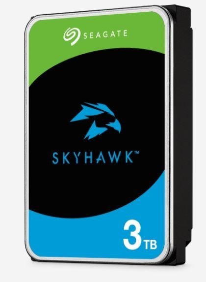 Seagate Skyhawk Surveillance Internal 3.5' Sata Drive, 3TB, 6GB/S, 5900RPM, 3YR WTY