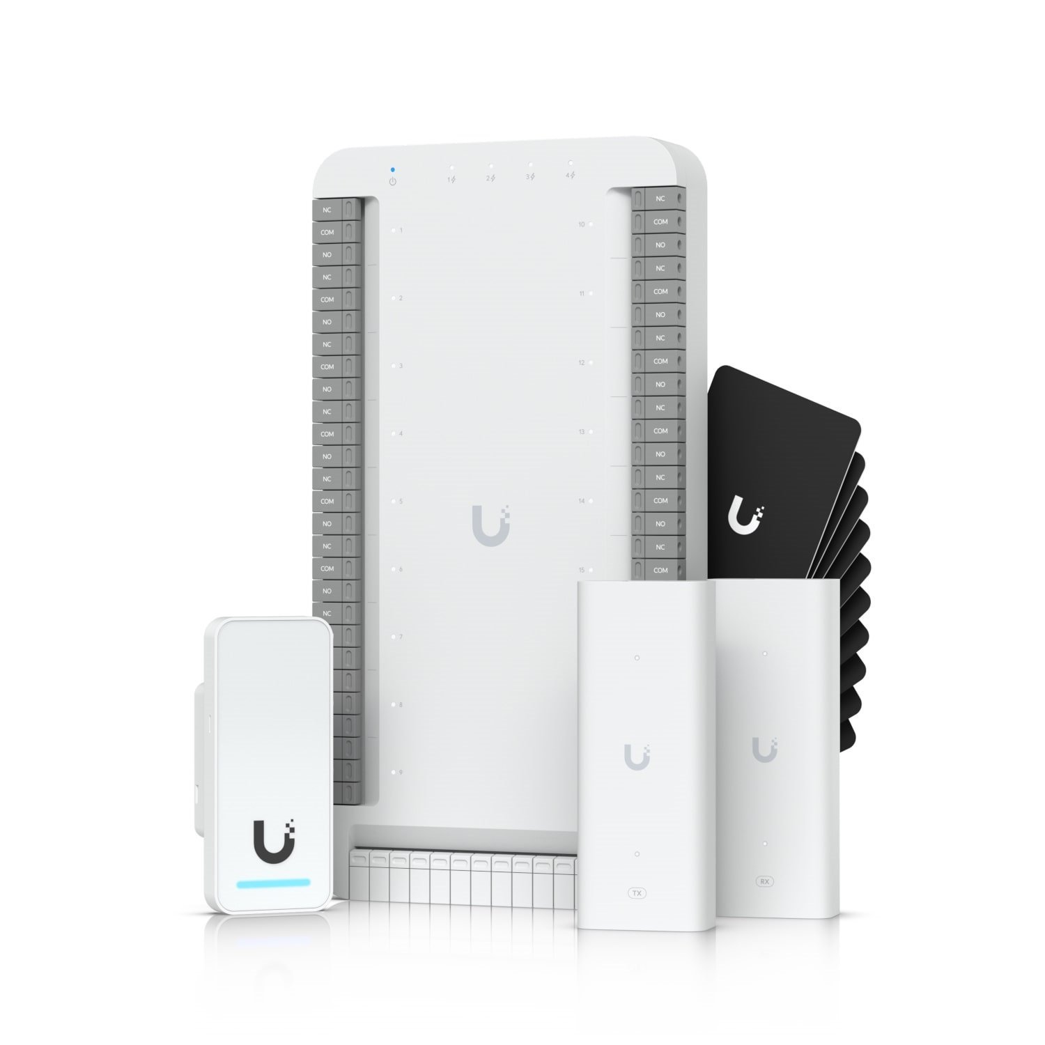 Ubiquiti Elevator Starter Kit, PoE++ , Up/Down/Stop/Full/Door Open, Close/5 Car Position,1 Emergency, Floor Selection Up18 Flooors