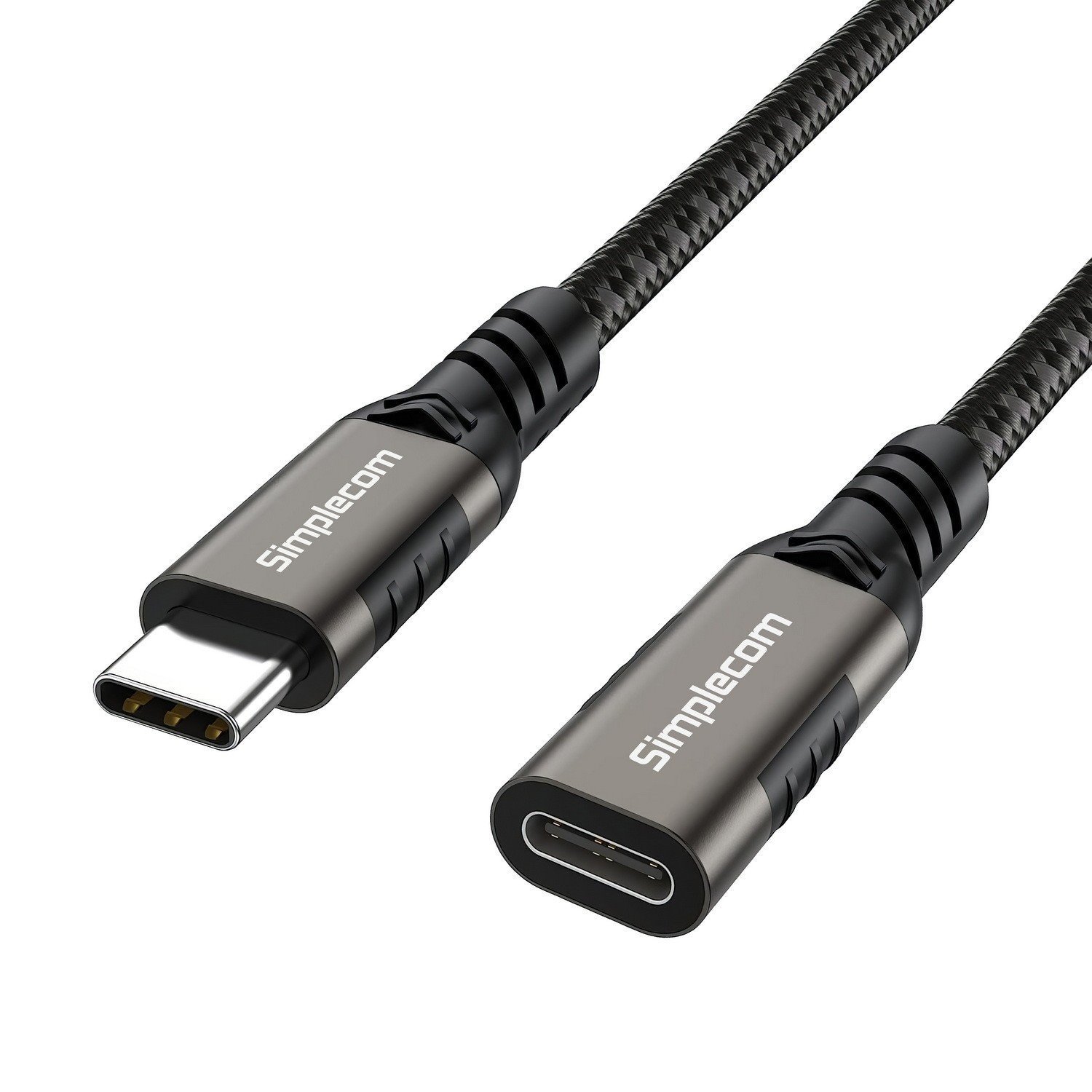 Simplecom Cau605 Usb-C Male To Female Extension Cable Usb 3.2 Gen2 PD 100W 20Gbps 0.5M