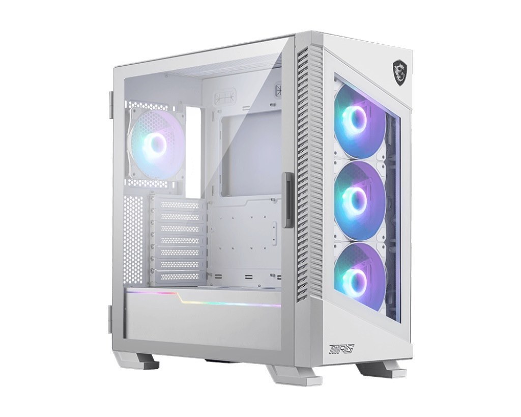 Msi MPG Velox 100R Mid-Tower Case, Support Atx / Micro-ATX / Mini-ITX, 2X 2.5', 2X 3.5', 7X Exp Slots, 2X Usb 3.2, 1X Usb-C, 1X Audio 1X Mic(WHITE)