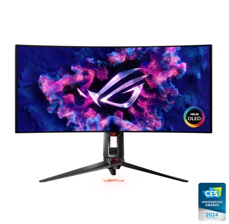 Asus PG34WCDM 34' Rog Swift Oled Gaming Monitor, Curved Oled (3440 X 1440), 240Hz, 0.03 MS (GTG), G-SYNC, Rog Smart KVM, 90 W Type-C