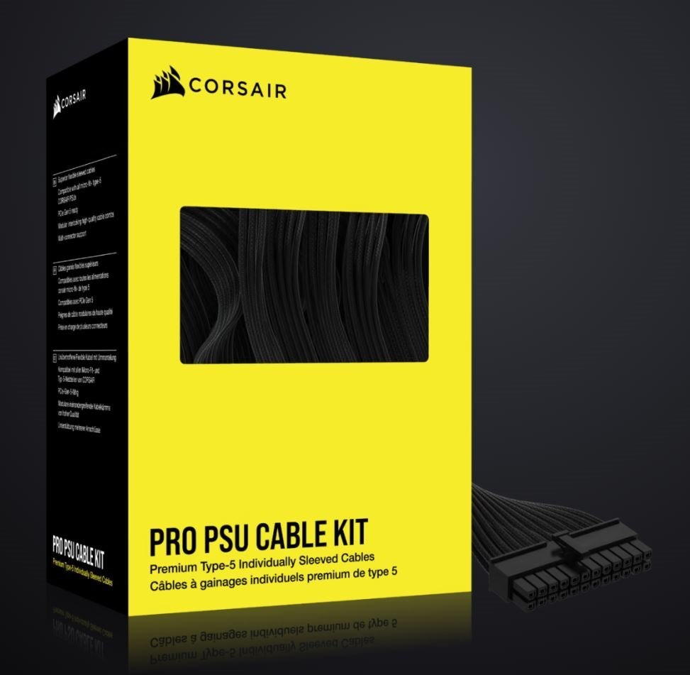 Corsair For Corsair Psu - Premium Individually Sleeved DC Cable Pro Kit, Type 5 (Generation 5), Black