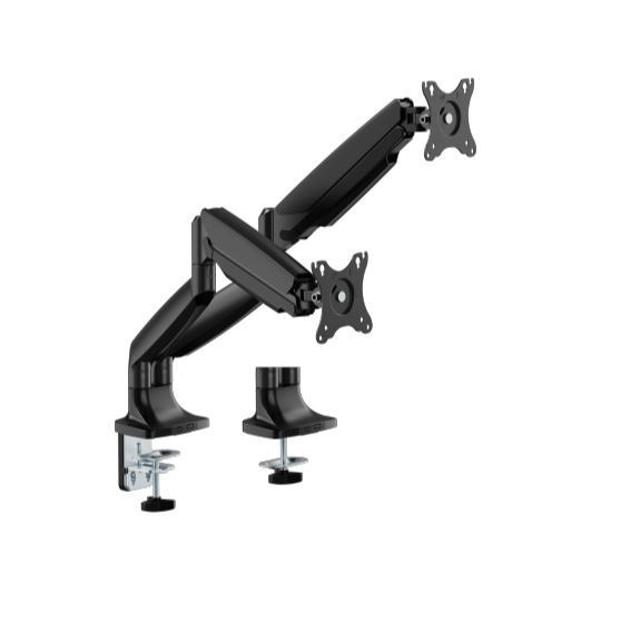 Brateck Ldt82-C024e-Bk Dual Screen Heavy-Duty Mechanical Spring Monitor Arm For Most 17'~35' Monitors, Matte Black(New)