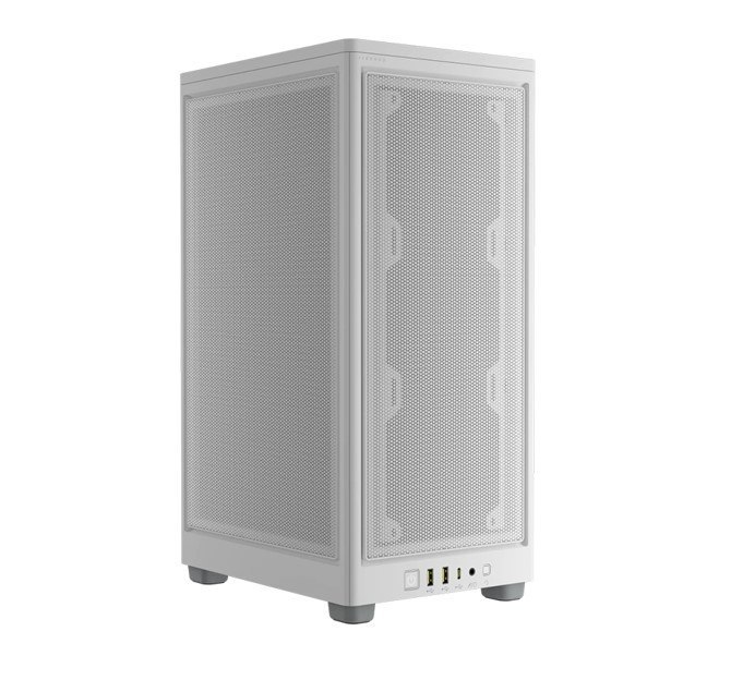 Corsair 2000D Airflow, Itx MB, Usb C, Mesh Panles - Support Up To 8 Fans, Mini Itx Tower - White. Case, (LS)