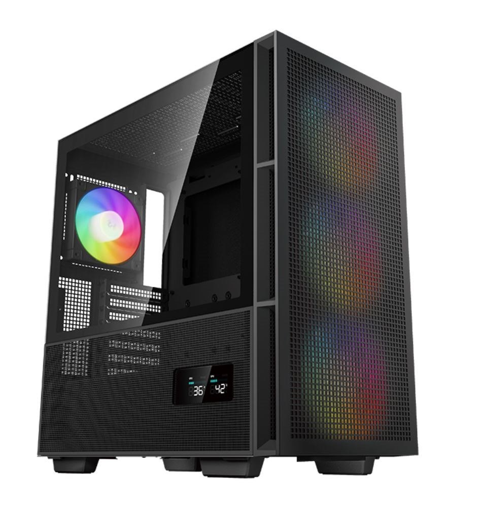 DeepCool CH560 Digital High Airflow Mid-Tower Case, Mini-ITX/ Micro-ATX/ Atx/ E-Atx, Magnetic Hybrid Mesh,Tempered Glass, 3 Pre-Installed 140MM Argb F