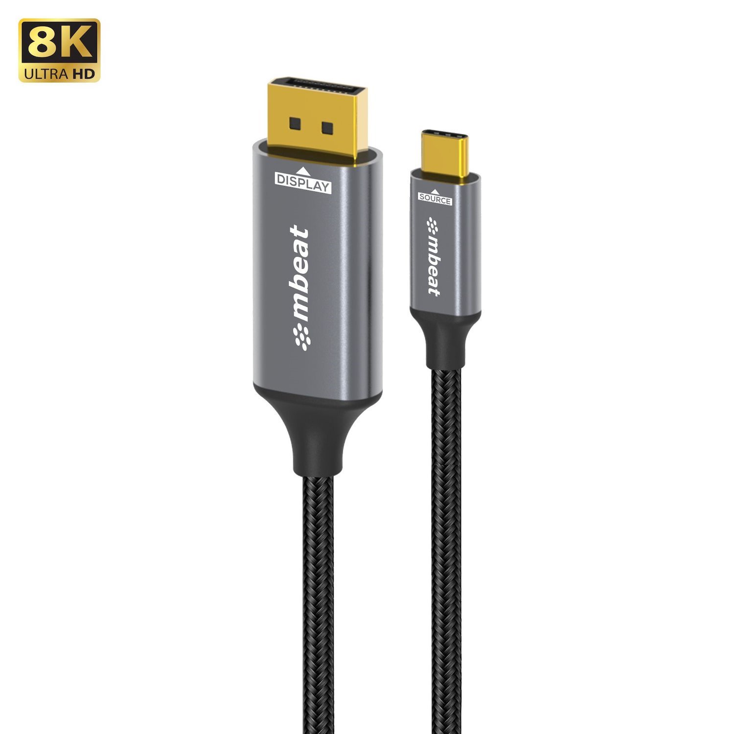 Mbeat Tough Link 8K 1.8M Usb-C To DisplayPort Cable Up To 8K@60Hz (7680×4320) Usb-C Version: 3.2 Gen 2