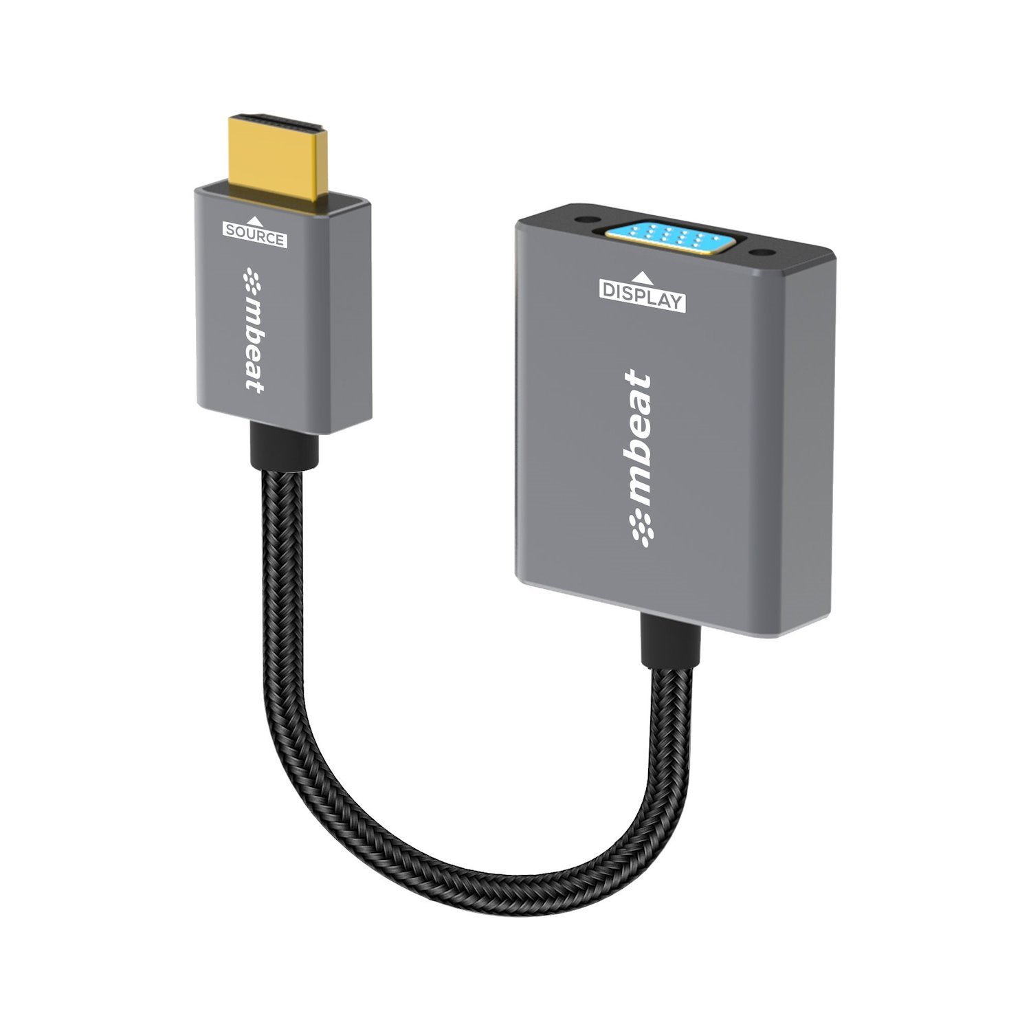 Mbeat Tough Link Hdmi To Vga Adapter Hdmi Support Version: 2.1 Cable Length: 15CM Up To 1080p@60Hz (1920×1080).