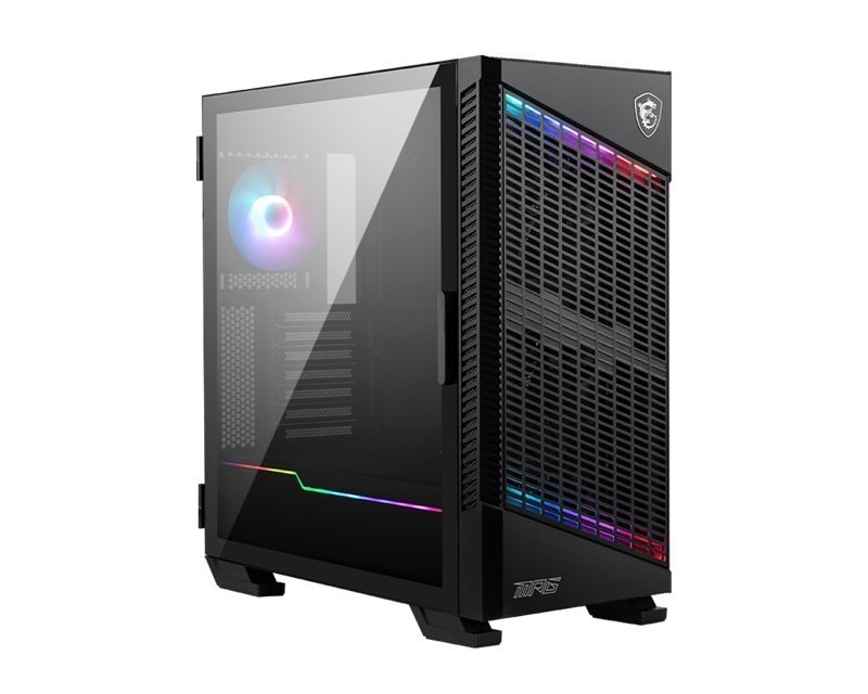 Msi MPG Velox 100P Airflow Mid-Tower Case, E-Atx / Atx / M-Atx / Itx, 7X Expansion Slots, 2X Usb 3.2, 1X Usb-C, 1X Audio, 1X Mic, 2X 2.5', 2X3.5'