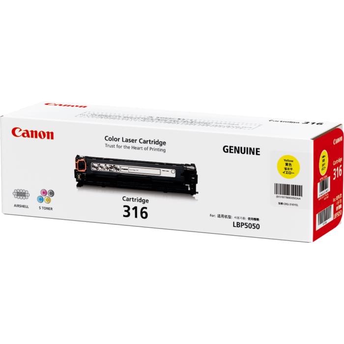 Canon CART316Y Original Laser Toner Cartridge - Yellow Pack