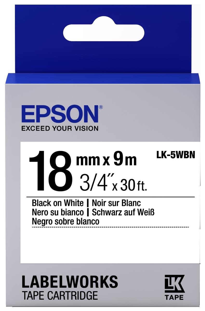 Epson Tape Standard 18MM Blackwhite 9M LW-400 LW-600P