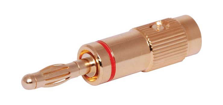 Banana Plug - Red Gold Plated - Speaker Connector
