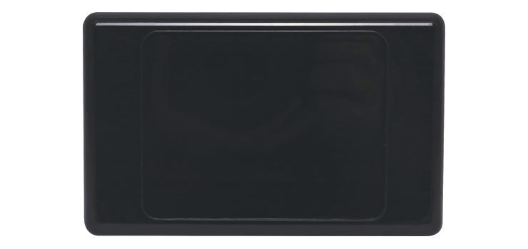 Wall Plate - Blank - Black - Altronics Dual Cover