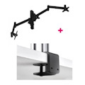 Atdec Mounting Arm for Monitor, Display, LCD Display - Black - Landscape/Portrait