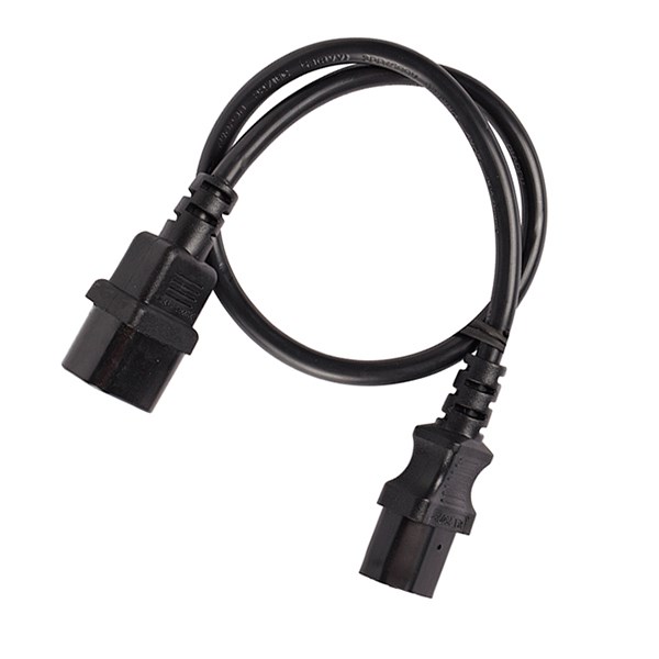 4Cabling 1M Iec C13 To C14 Extension Cord M-F: Black - UPS cable