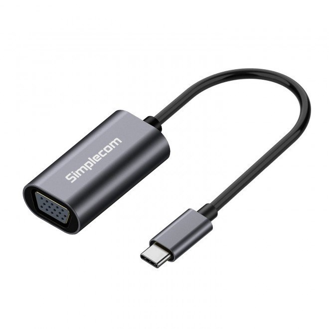 Simplecom Da104 Usb-C To Vga Adapter Full HD 1080P