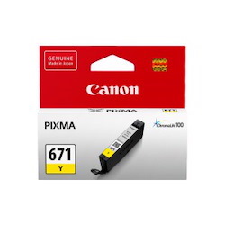 Canon CLI-671Y Original Inkjet Ink Cartridge - Yellow Pack